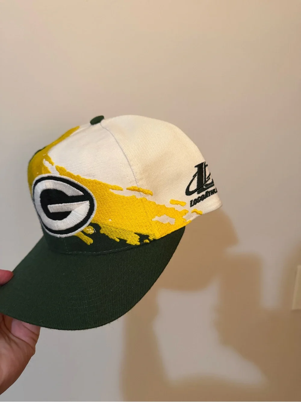 Logo Athletic Green Yellow White Green Bay G Hat